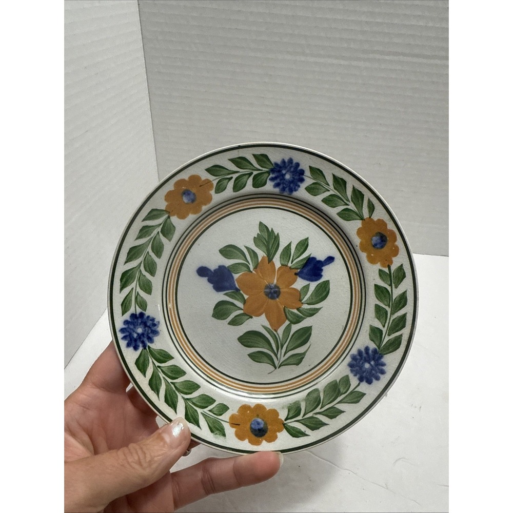 Vtg Hand Painted Orleans Pattern‎ Small Plate-Adams-England-Discontinued-6 1/8"